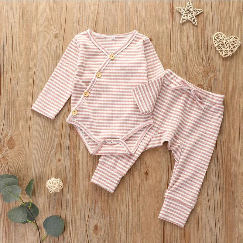 2-piece Striped Tops & Pants for Baby