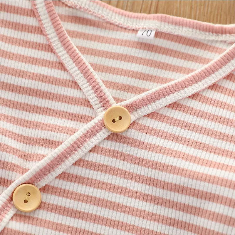 2-piece Striped Tops & Pants for Baby