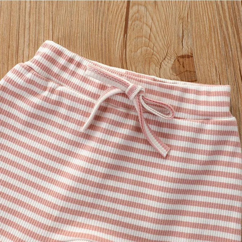 2-piece Striped Tops & Pants for Baby