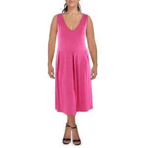 24seven Comfort Apparel Womens V Neck Pockets Sundress