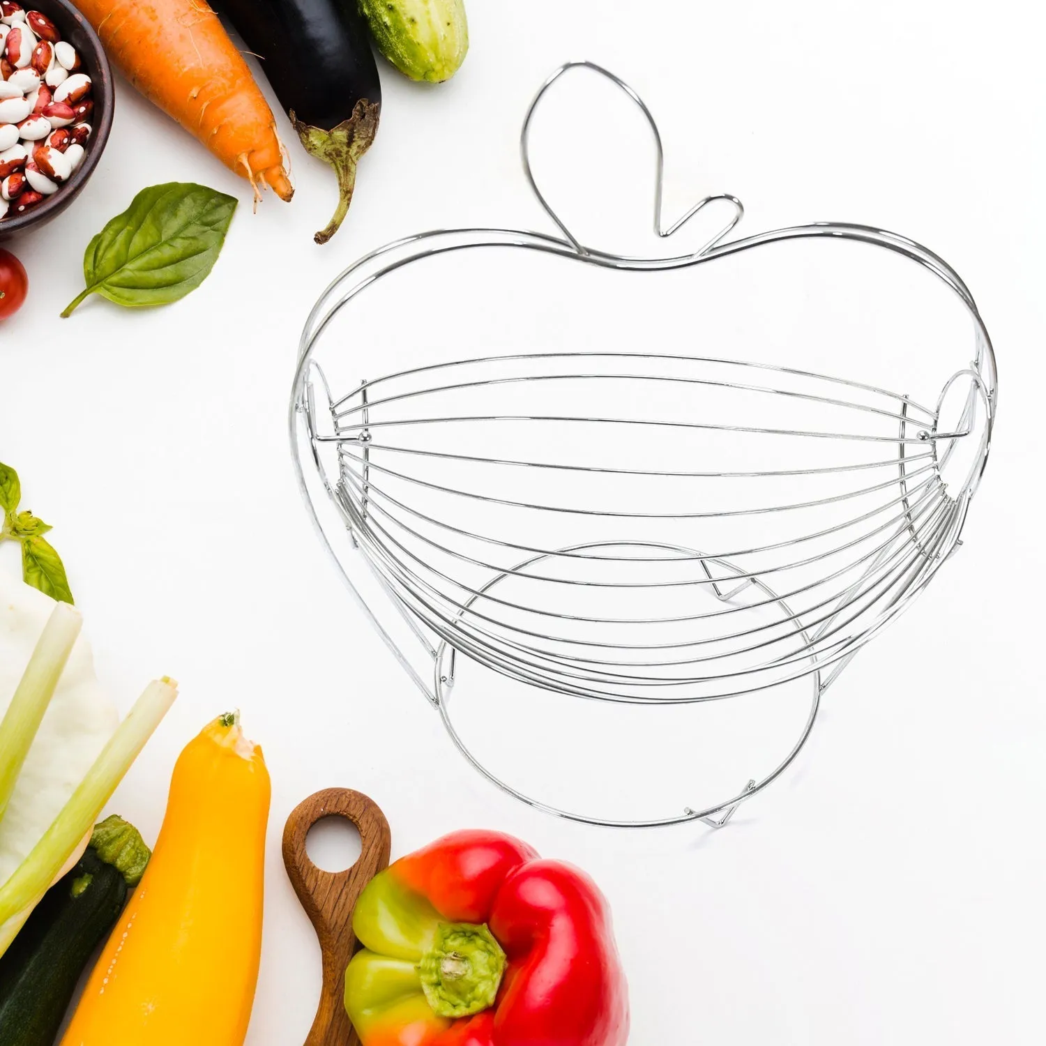5255 Swing Fruit Bowl Apple Shape Fruit Bowl For Dining Table & Home Use