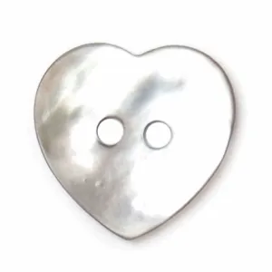 ABC Loose Buttons - 15mm  Heart Shell
