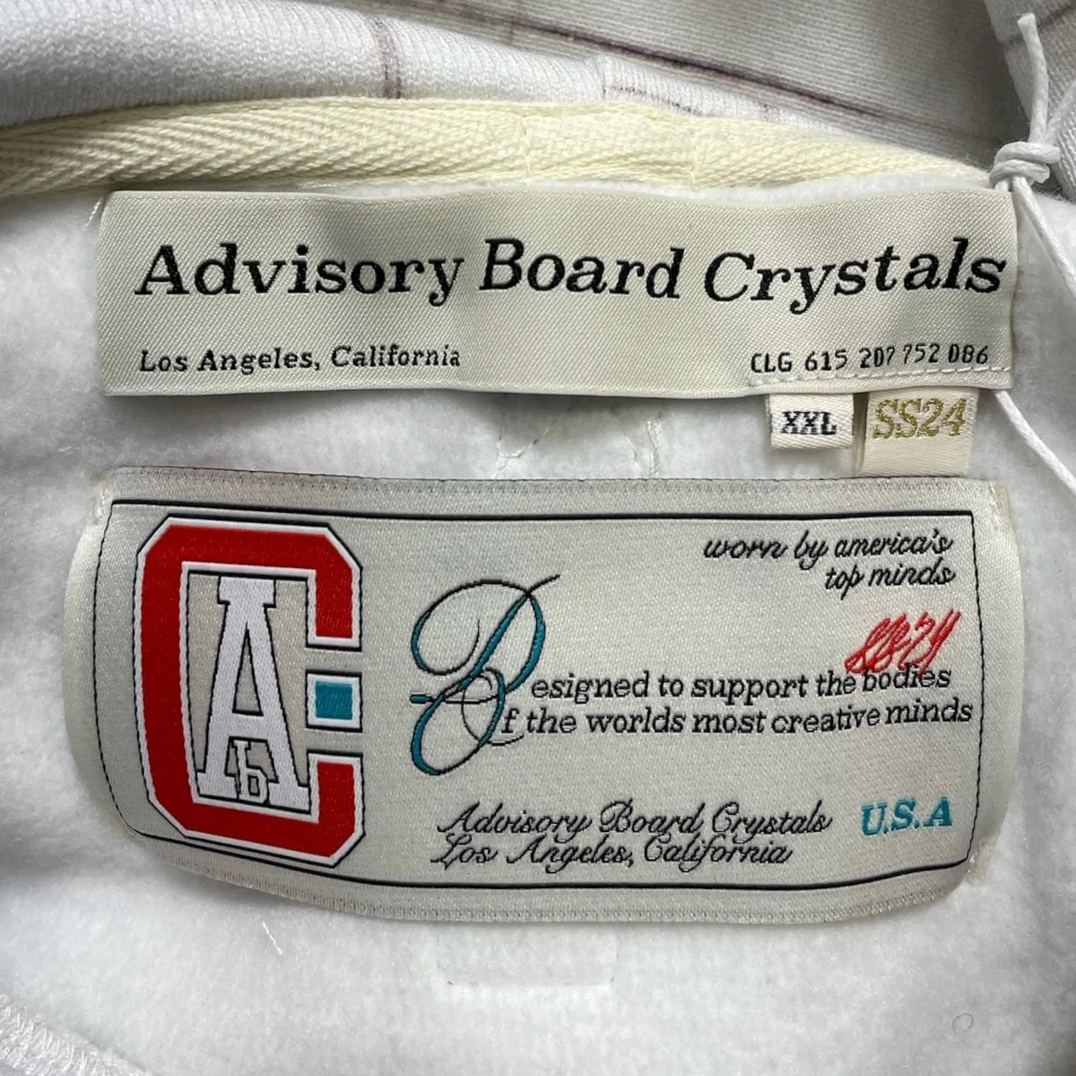 Advisory Board Crystals Ceramic Hooded Sweatshirt White