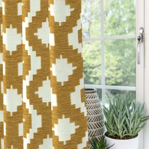 Arizona Geometric Yellow Curtains