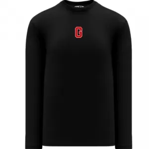 Athletic Knit A1900 Georgina Bulldogs Long Sleeve Tee - Black