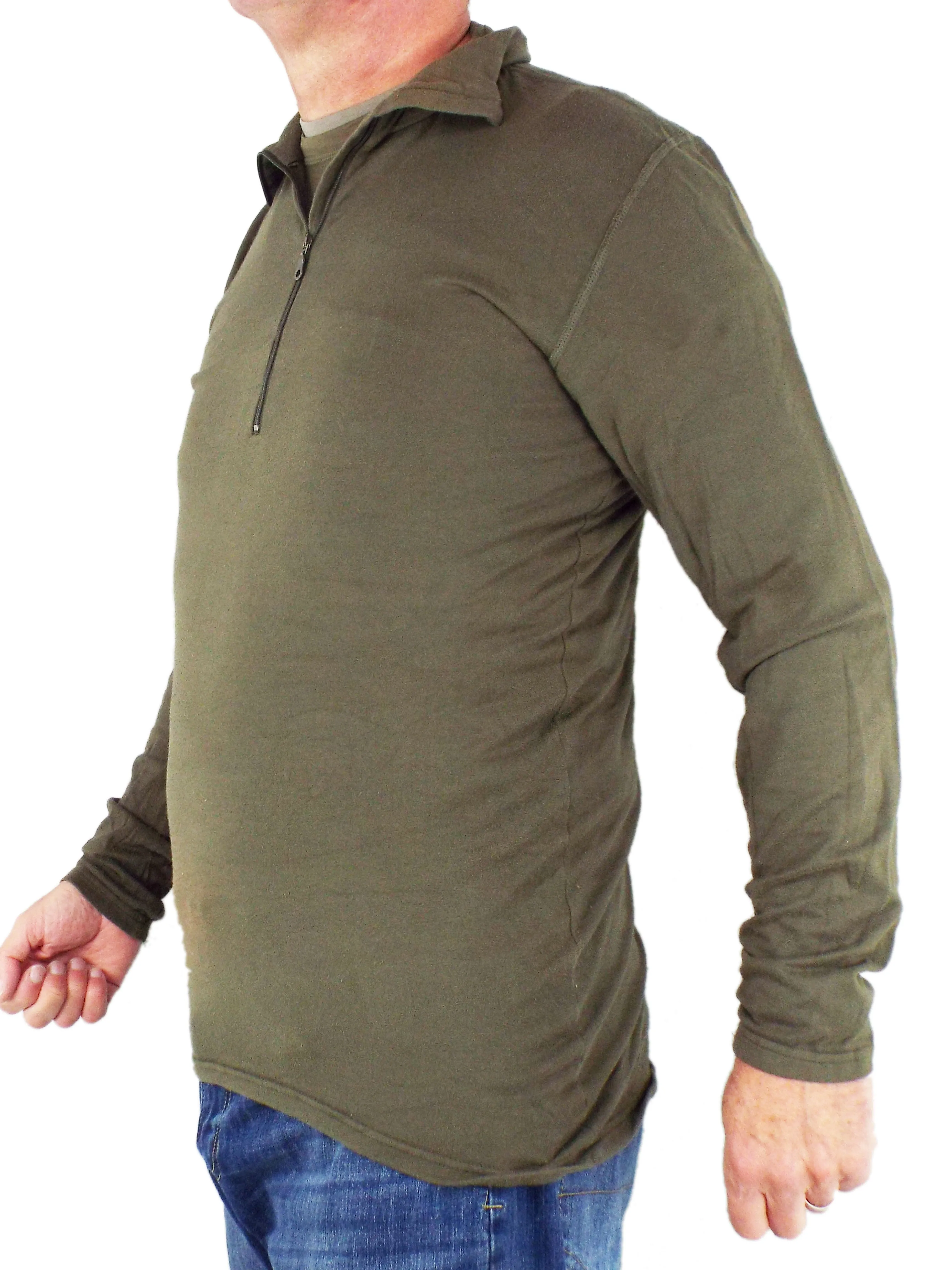 Austrian Military Grade 1 Olive Green Thermal Base Layer Top - Norgie Style