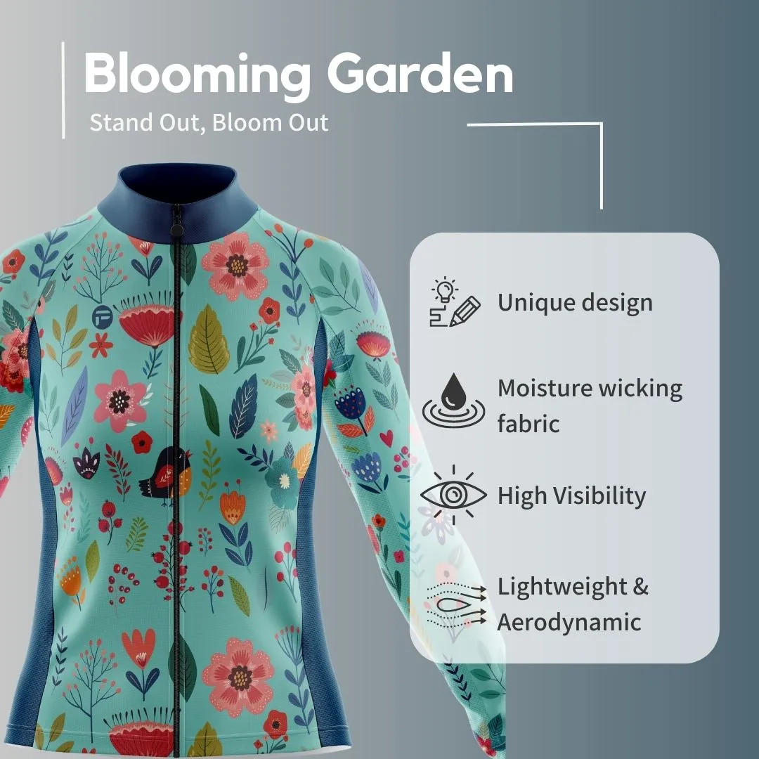 Blooming Garden | Women's Long Sleeve Cycling Jersey