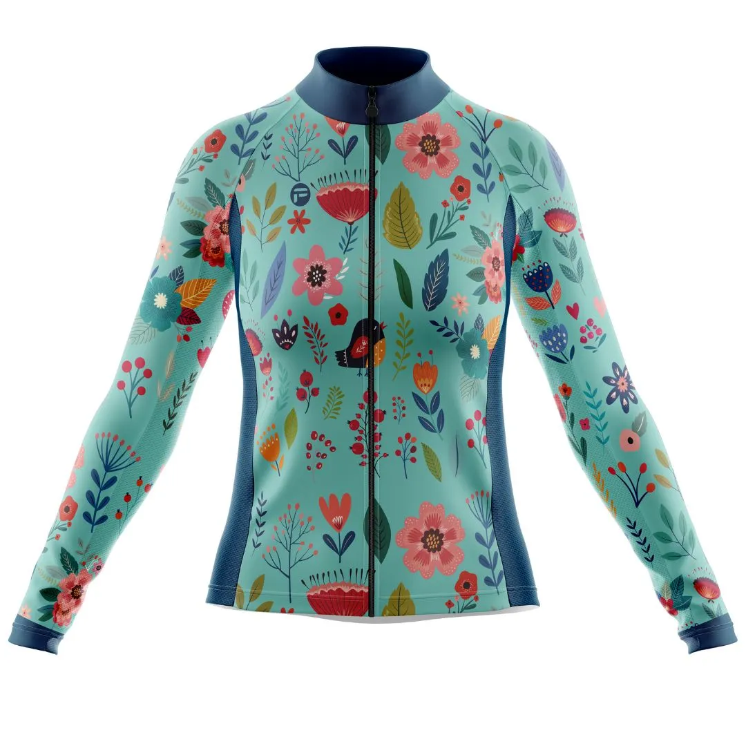 Blooming Garden | Women's Long Sleeve Cycling Jersey