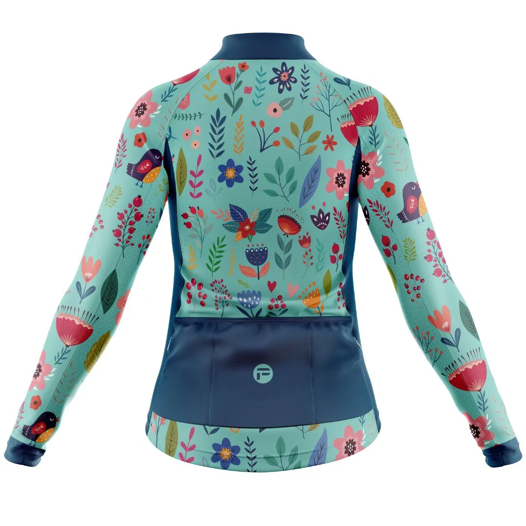 Blooming Garden | Women's Long Sleeve Cycling Jersey