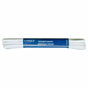 Braided Elastic 3mm x 3.7m - White