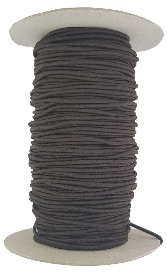 Brown 3 mm elastic Cord sold in lengths 2-10 metres