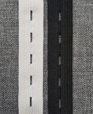 Button Hole Elastic Waist Band Woven Sewing Stretch Tape 15 mm wide