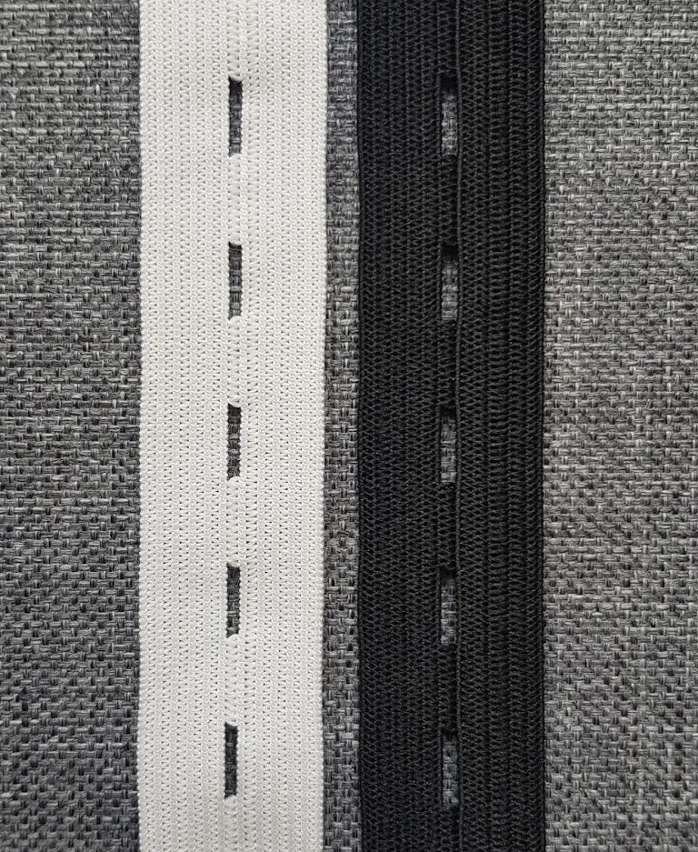 Button Hole Elastic Waist Band Woven Sewing Stretch Tape 15 mm wide