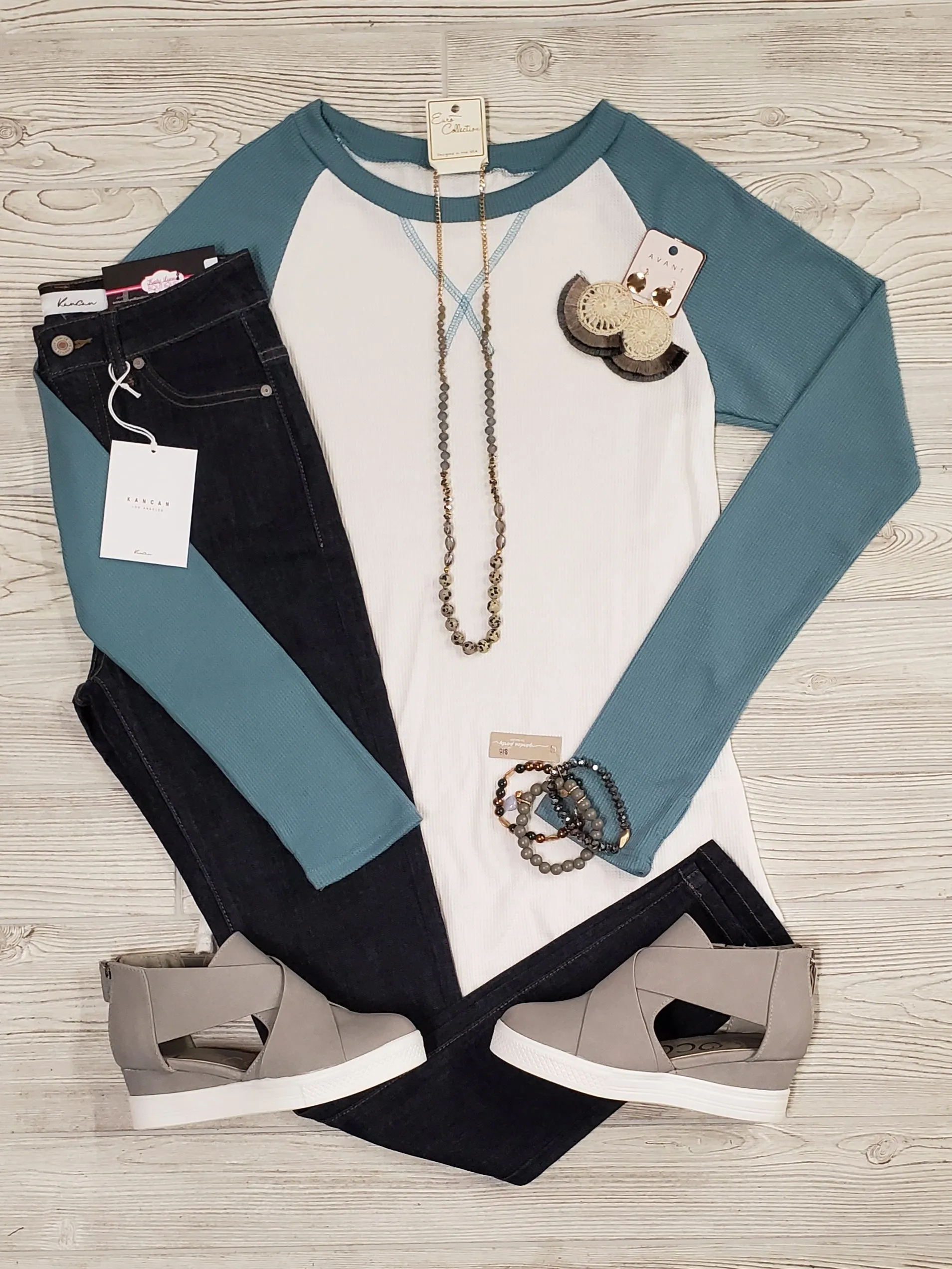 Calista Thermal Basball Tops - Multi