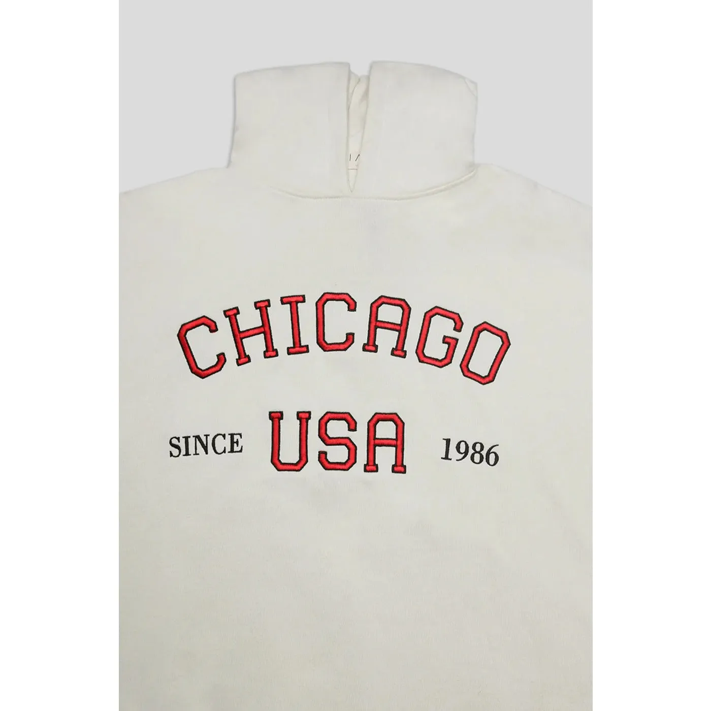 Chigago Slogan Oversized Hoodie