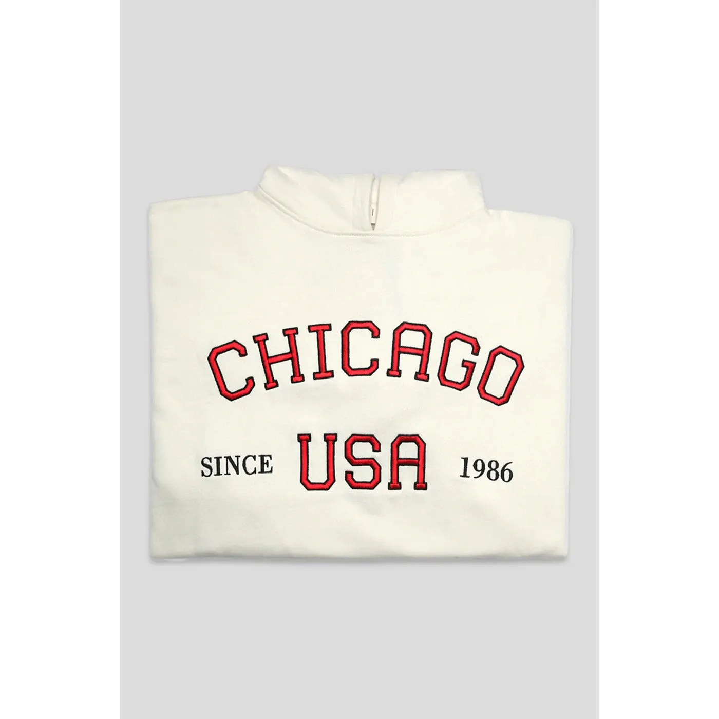 Chigago Slogan Oversized Hoodie