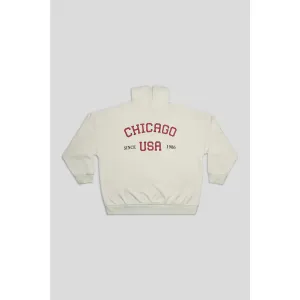 Chigago Slogan Oversized Hoodie