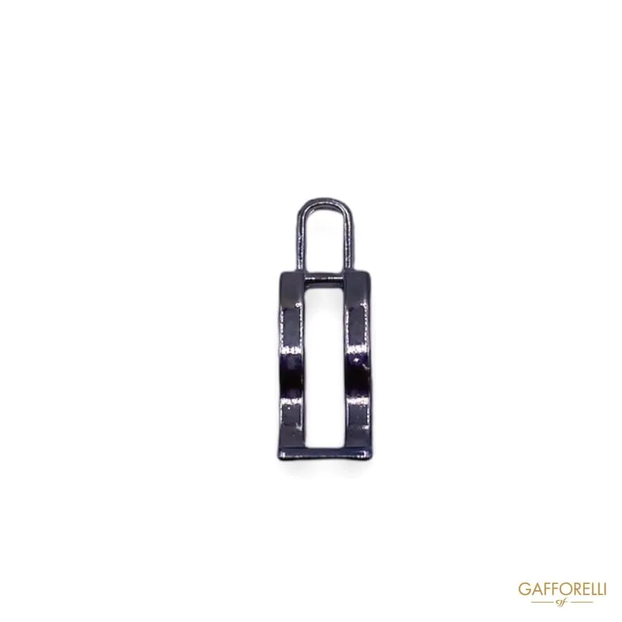 Classic Wavy Zip Puller with Gunmetal Open Center 2052 - Gafforelli Srl