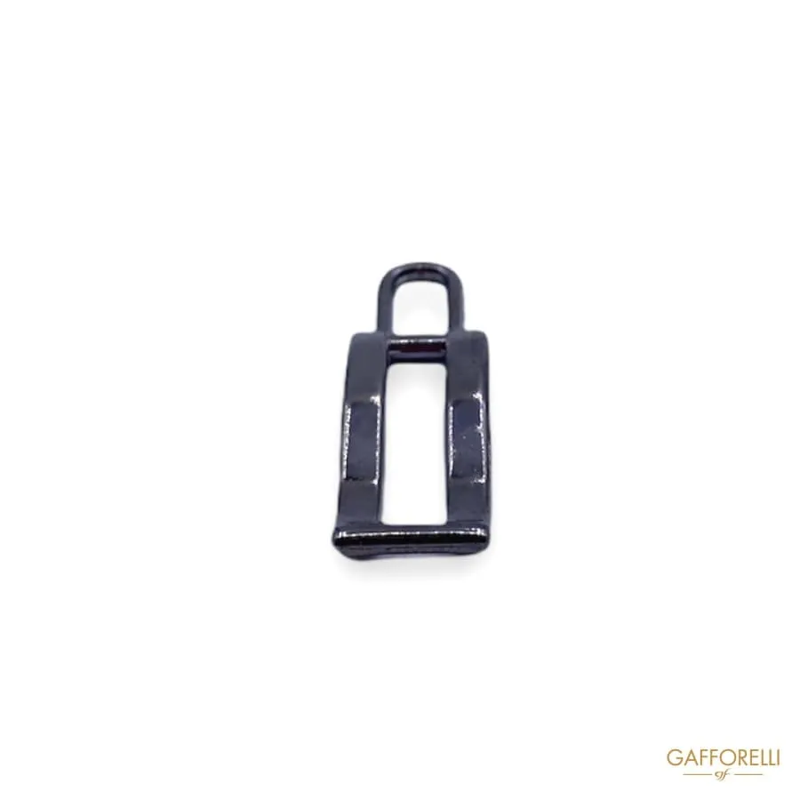 Classic Wavy Zip Puller with Gunmetal Open Center 2052 - Gafforelli Srl