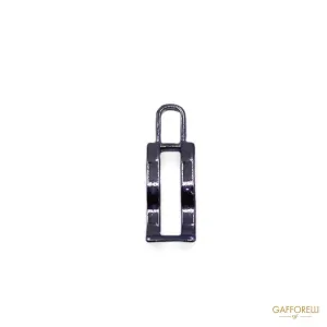 Classic Wavy Zip Puller with Gunmetal Open Center 2052 - Gafforelli Srl