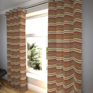 Curitiba Aztec Red   Purple Curtains