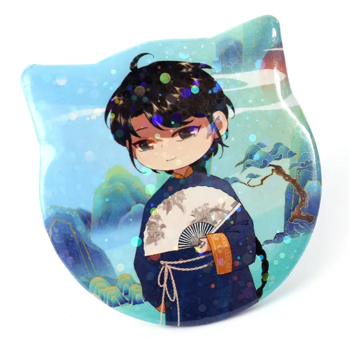 Custom Cat Ear Shapes Button Pins