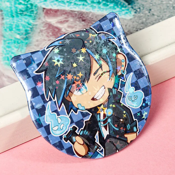 Custom Cat Ear Shapes Button Pins