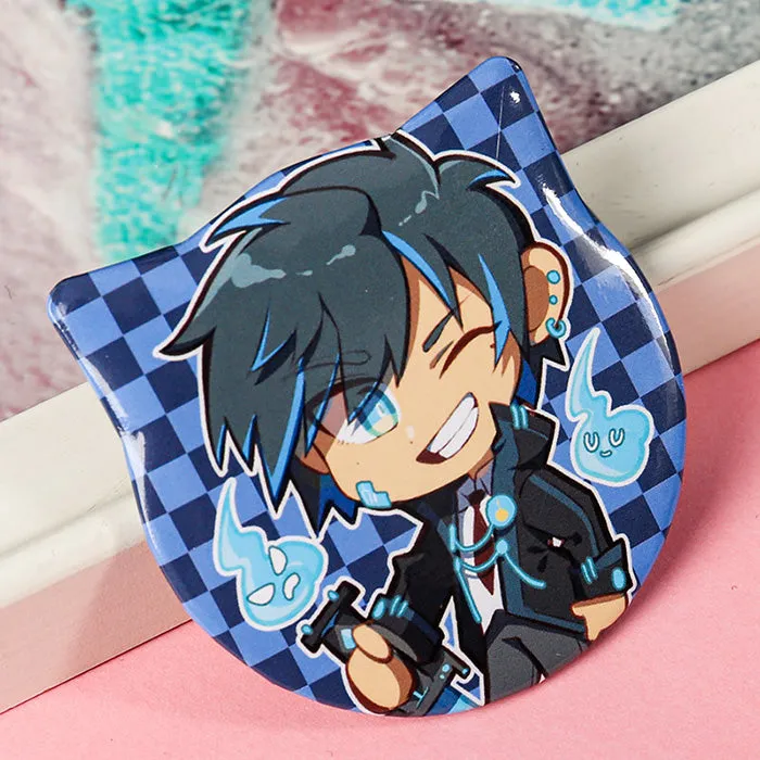 Custom Cat Ear Shapes Button Pins