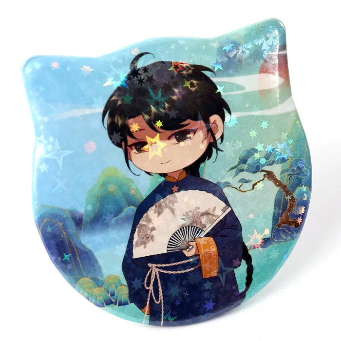 Custom Cat Ear Shapes Button Pins