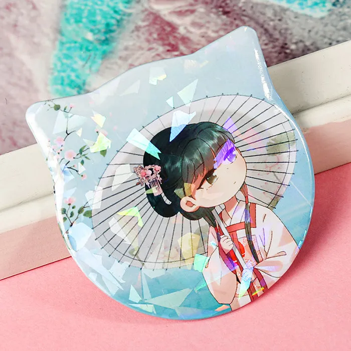 Custom Cat Ear Shapes Button Pins