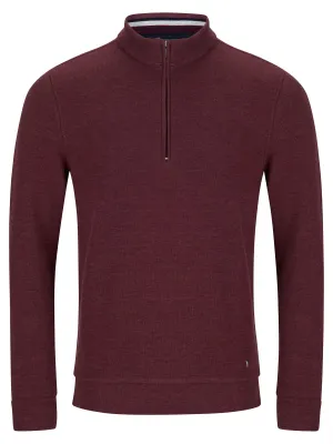 DRIFTER Red Half Zip Sweatshirt