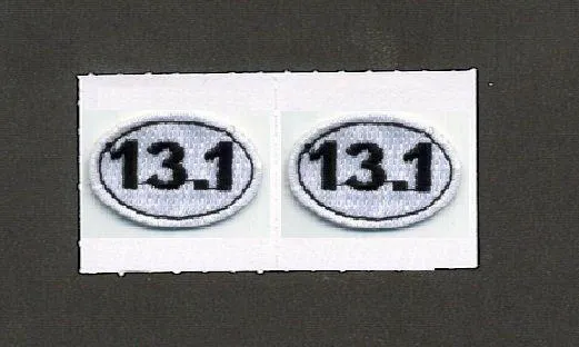 Embroidered 13.1 Oval Stick-on Applique