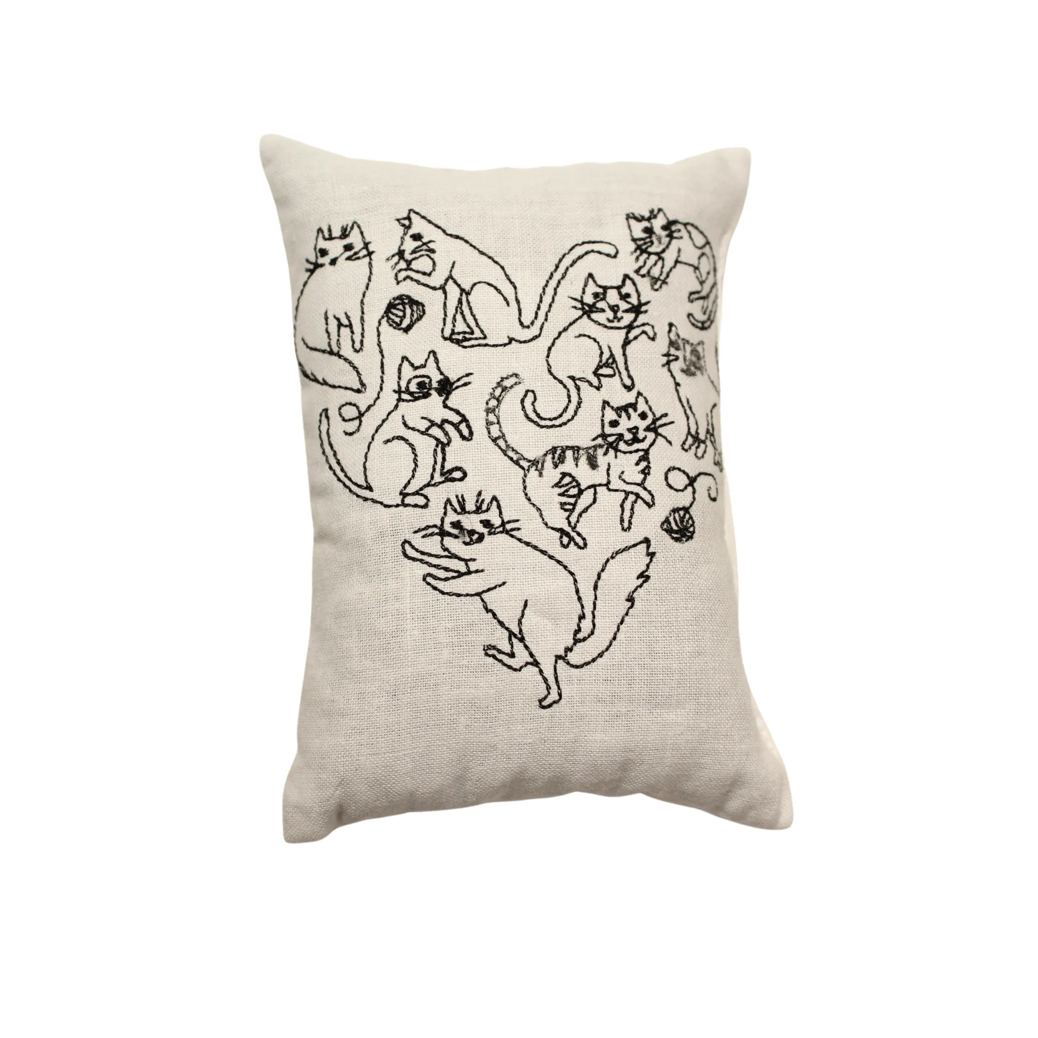 Embroidered Cat and Mouse