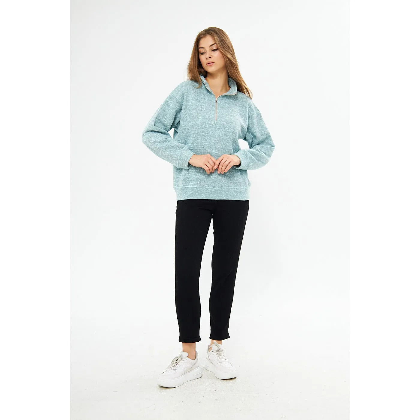 Floating Blue Oversized Sweatshirt