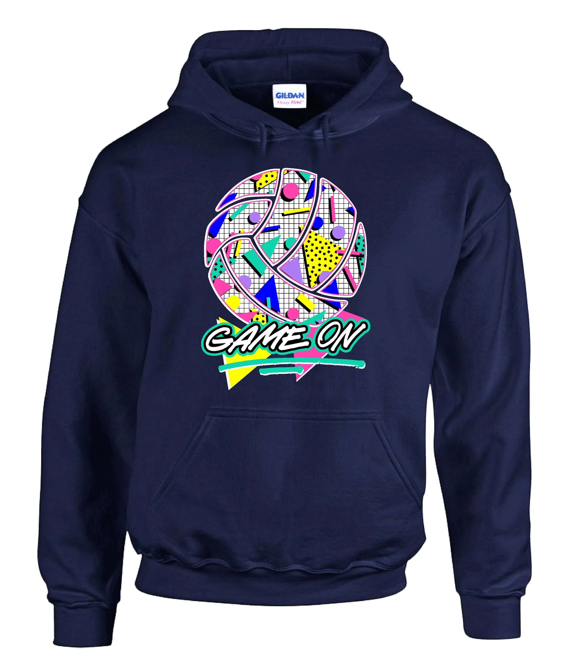 GAME ON Retro Volleyball Hooded Sweatshirt
