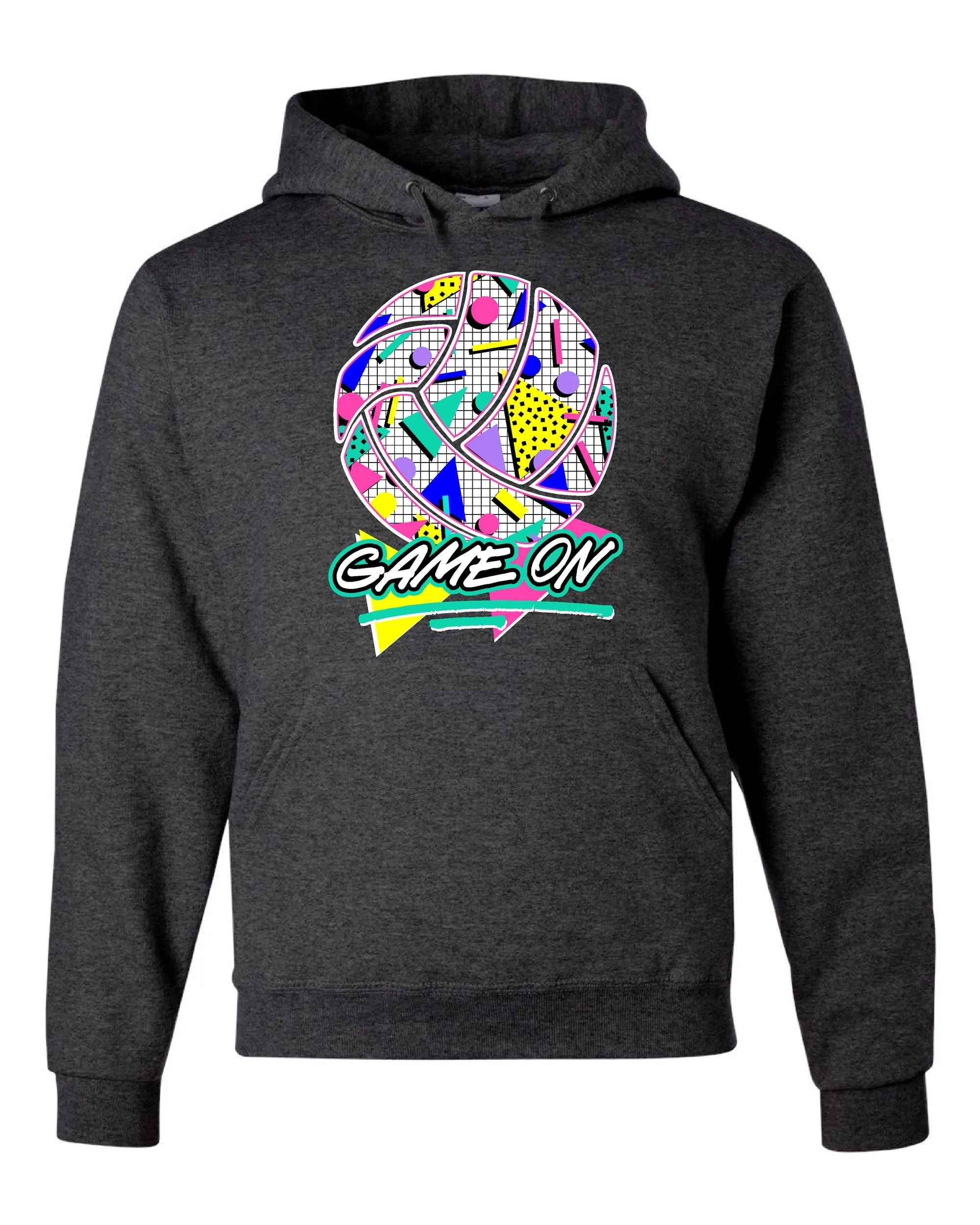 GAME ON Retro Volleyball Hooded Sweatshirt