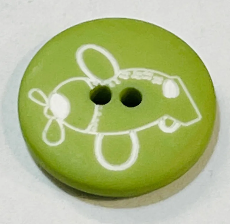 Green Airplane Button