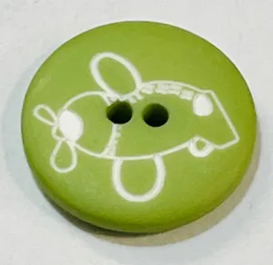 Green Airplane Button