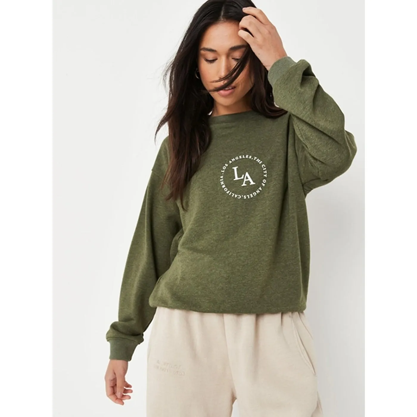 Green Oversized LA Sweatshirt