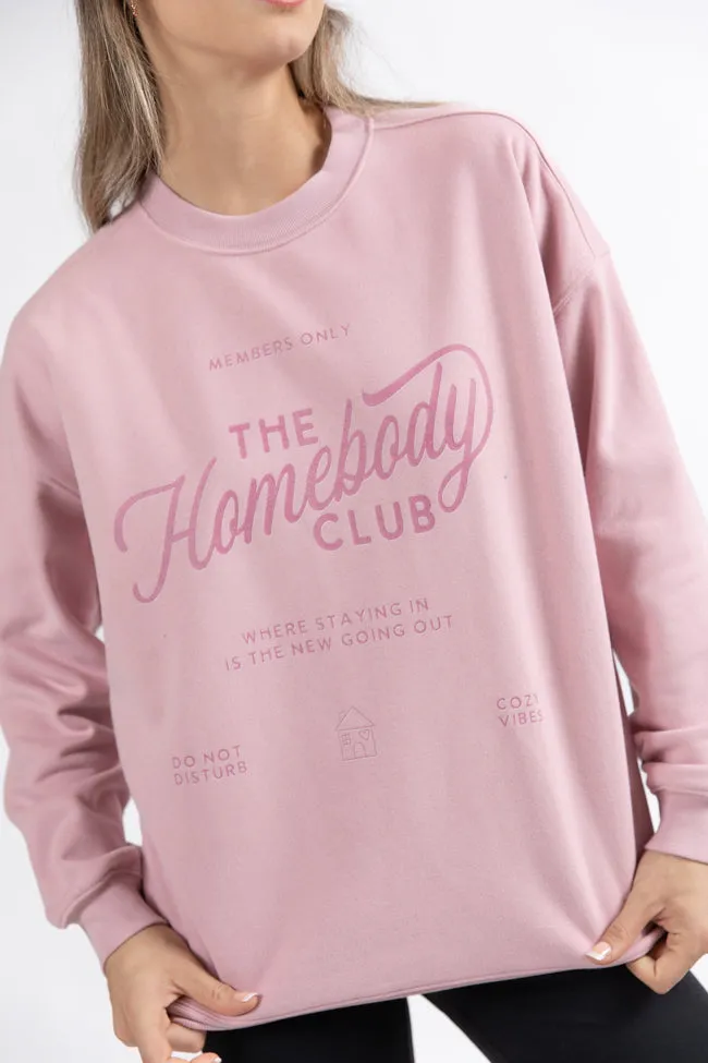 Homebody Club Mauve Oversized Sweatshirt