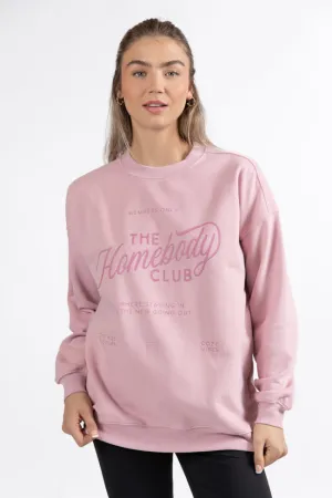 Homebody Club Mauve Oversized Sweatshirt