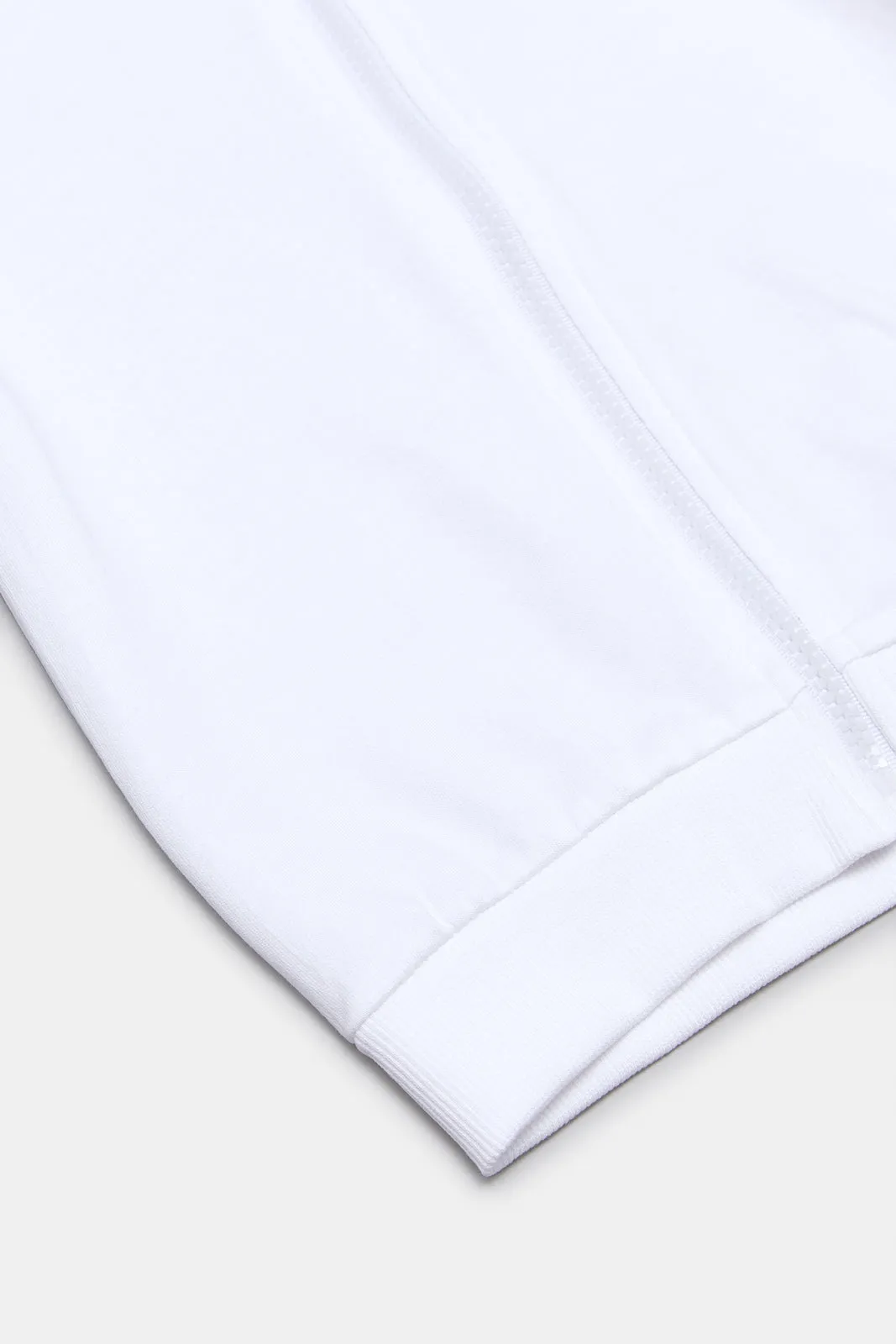 Infant Boys White Hoody With Zipper Sweatshirts