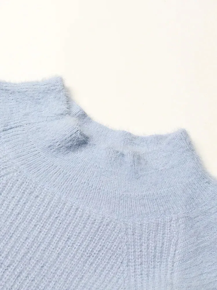 Knitting Sweater For Women Round Neck Long Sleeve Minimalist Loose Casual Sweater Female Fahion Clothing