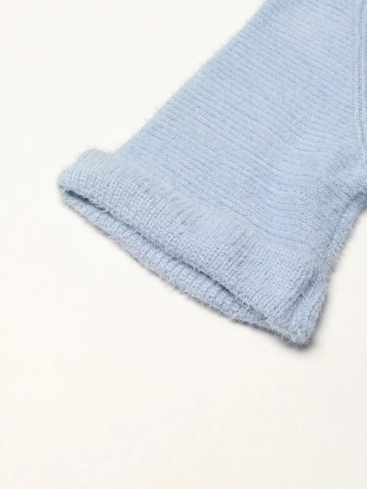 Knitting Sweater For Women Round Neck Long Sleeve Minimalist Loose Casual Sweater Female Fahion Clothing