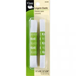 Lingerie Elastic Assorted Sizes, White