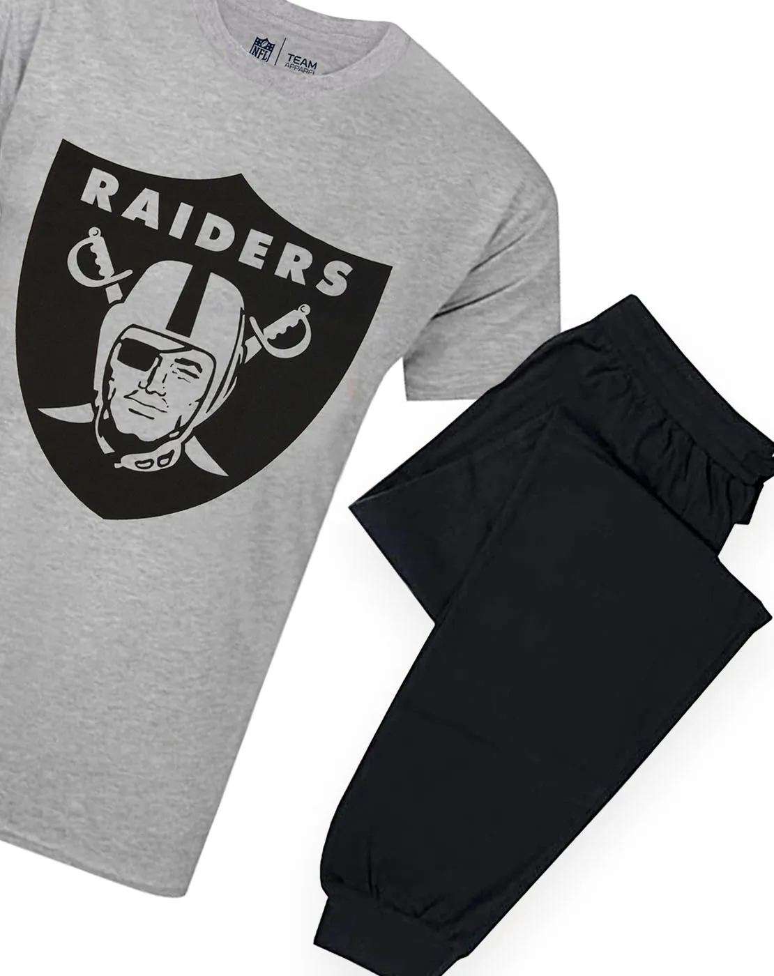 NFL Las Vegas Raiders Logo Men's American Football Pyjama T-Shirt & Lounge Pant Set