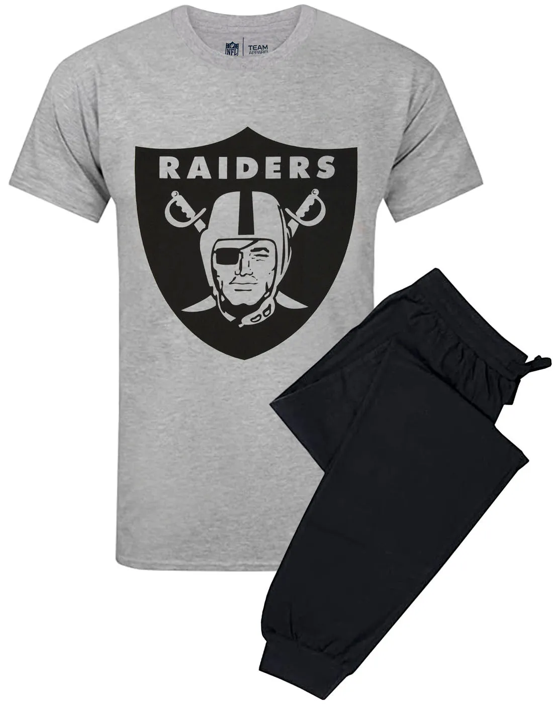 NFL Las Vegas Raiders Logo Men's American Football Pyjama T-Shirt & Lounge Pant Set