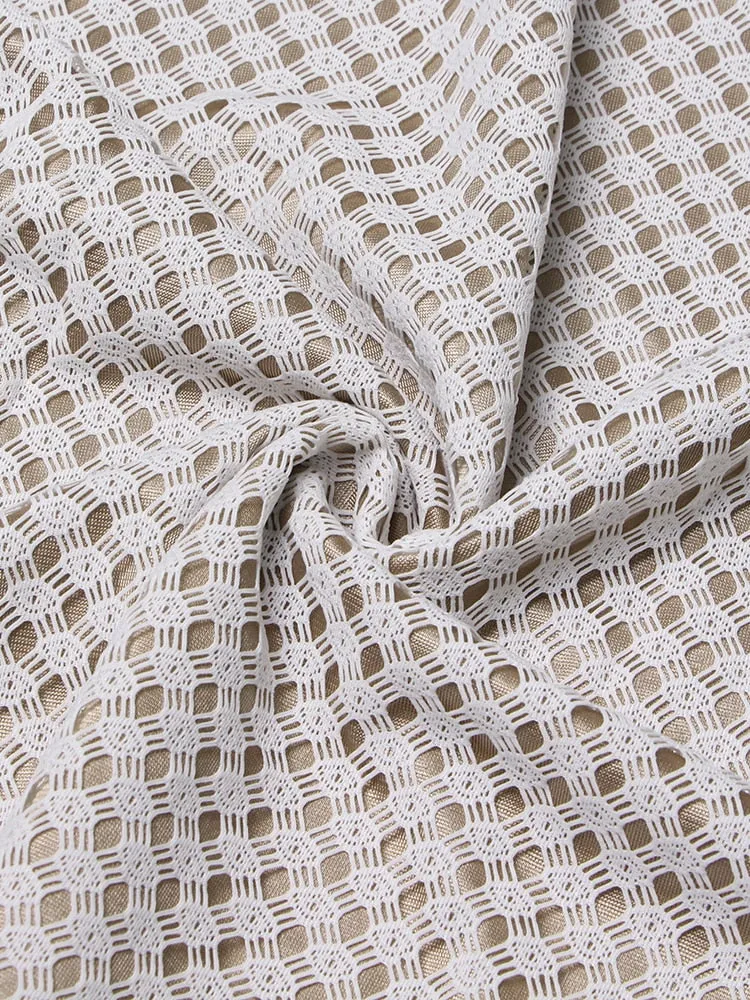 Patchwork Embroidery  T Shirt For Women Round Neck Flare Sleeve Streetwear Hollow Out Loose T Shirts Female Autumn
