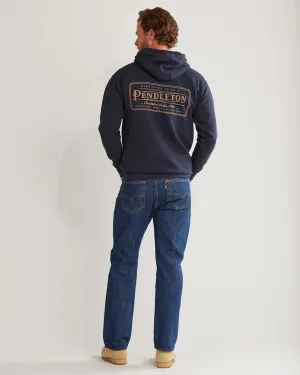 Pendleton MEN'S HERITAGE LOGO HOODIE - NAVY/GOLD