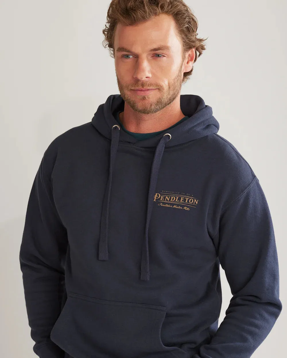 Pendleton MEN'S HERITAGE LOGO HOODIE - NAVY/GOLD